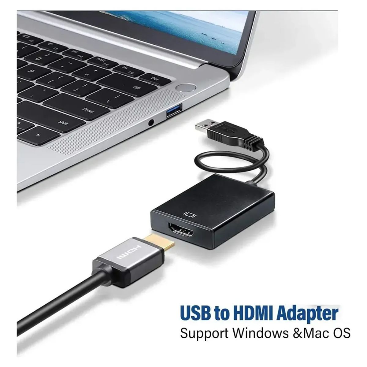 GENERICO - Adaptador Convertidor Usb 3.0 A Hdmi Full Hd 1080p Win7/8/10