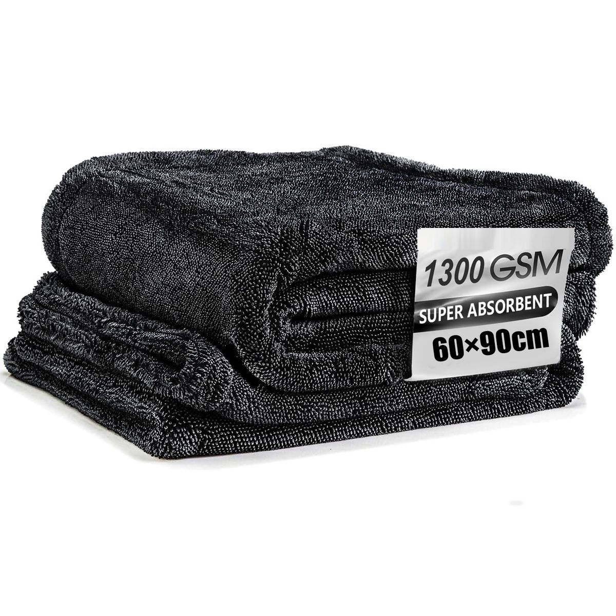 KUANGYE - Toalla Microfibra Secado Rápido Auto 1300gsm 60x90cm Ud
