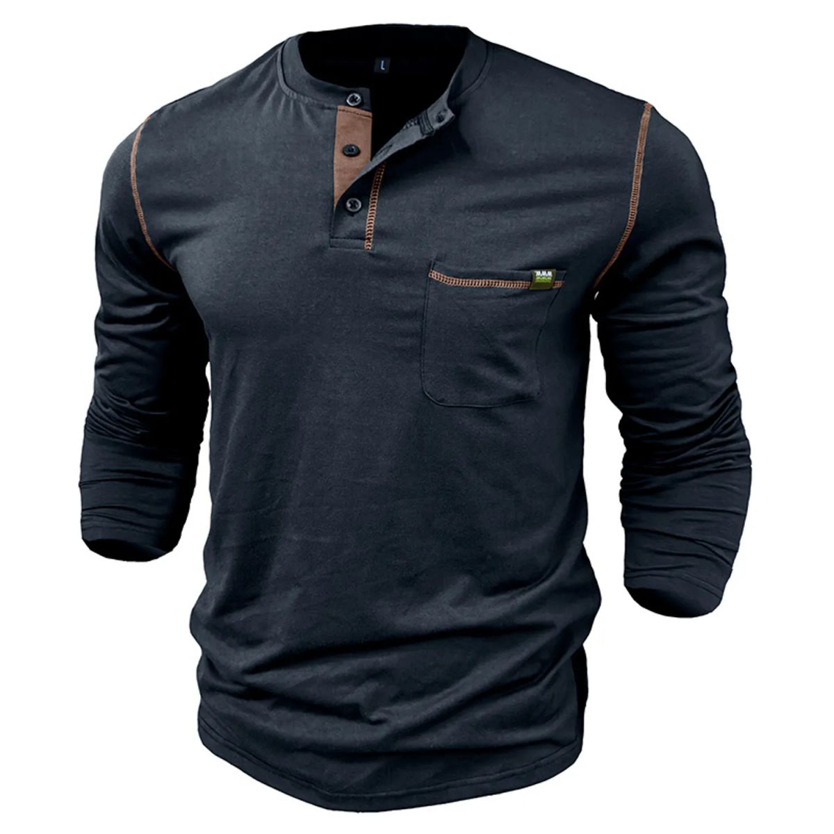 TIOZONEY - Polera Polo Básica Manga Larga