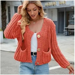 TIOZONEY - Cárdigan de otoño para mujer