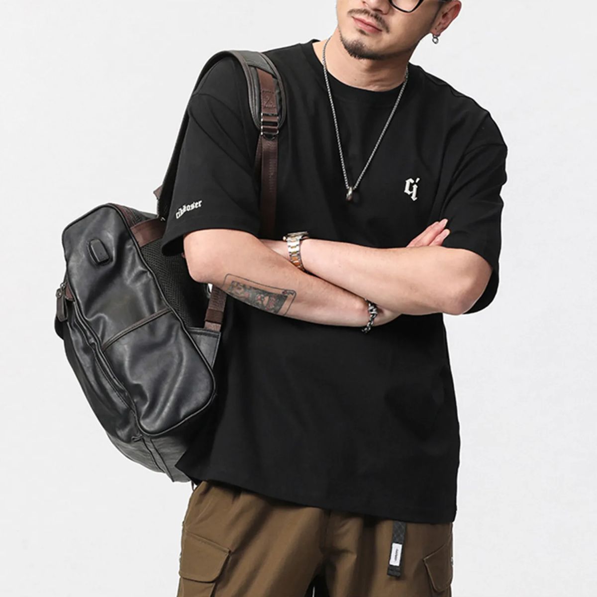 TIOZONEY - Polera Manga Corta Algodón Hombre