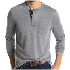 TIOZONEY - Polera Manga Larga Algodón Hombre