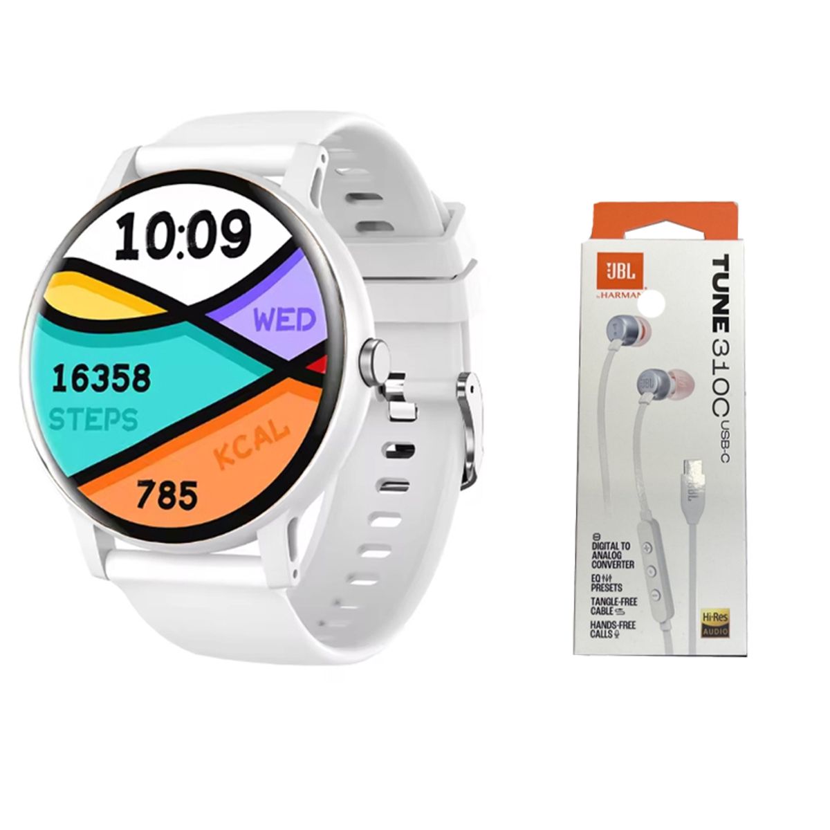 JBL - Audífonos JBL Tune 310C Tipo C y  Toumi Fit Pro Smartwatch reloj inteligente