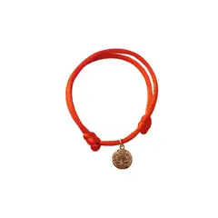 GENERICO - Pulsera de cordon rojo con dije de San Benito