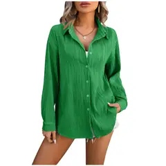 TIOZONEY - Camisa suelta para mujer