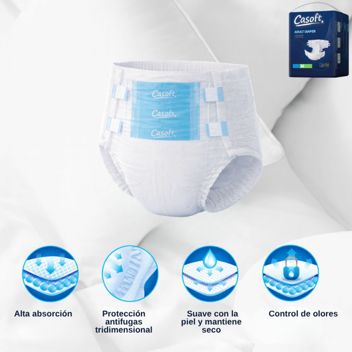 GENERICO - Pañales Para Adulto Uso Cotidiano Con Broche Ajuste 30un