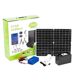 GENERICO - Generador Energia Solar Kit Emergencia Bateria Inversor