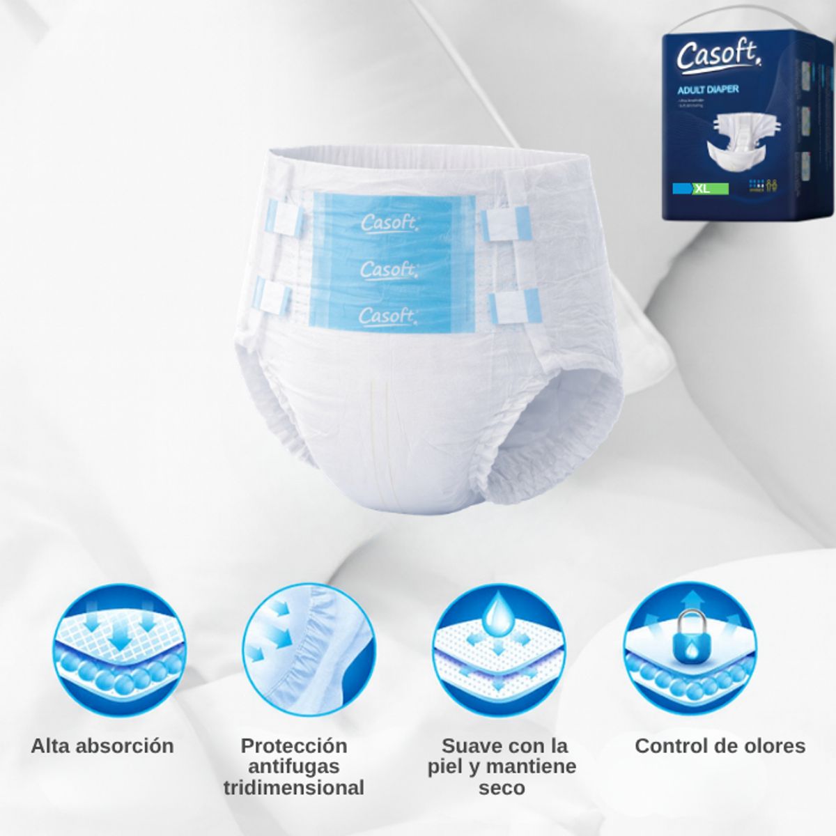 GENERICO - Pañales Para Adulto Uso Cotidiano Con Broche Ajuste 30un