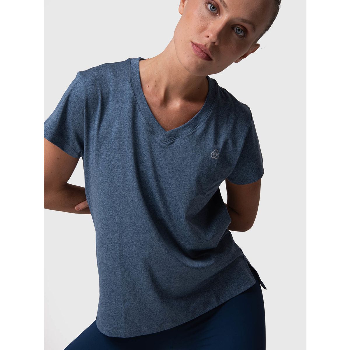 BSOUL - Polera Mujer V Neck Aloe Azul BSOUL