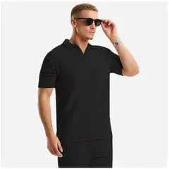 TIOZONEY - Traje de Verano Polera Polo Casual Hombres