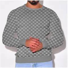 TIOZONEY - Polera Casual Manga Larga Hombre
