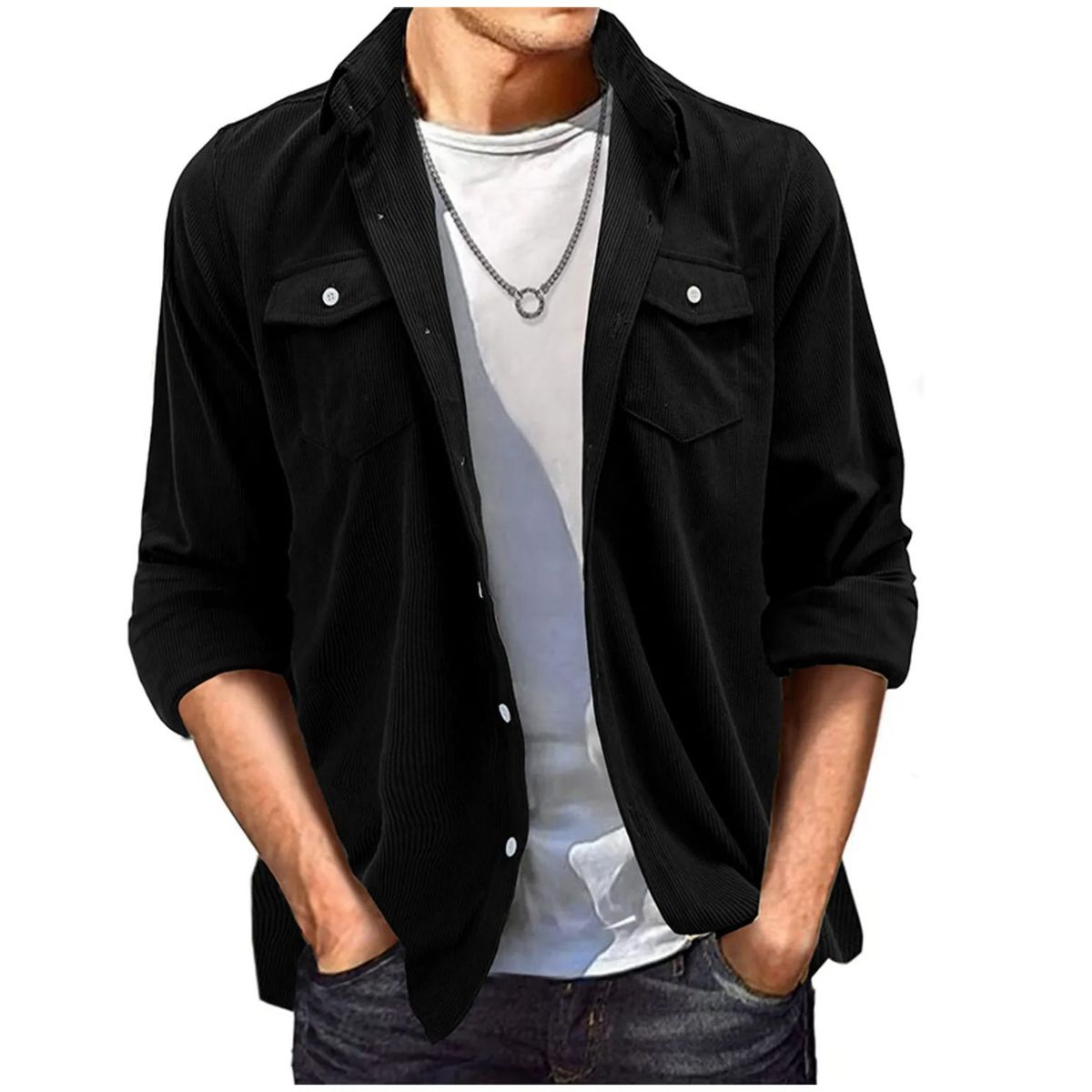 TIOZONEY - Camisa Casual Hombre