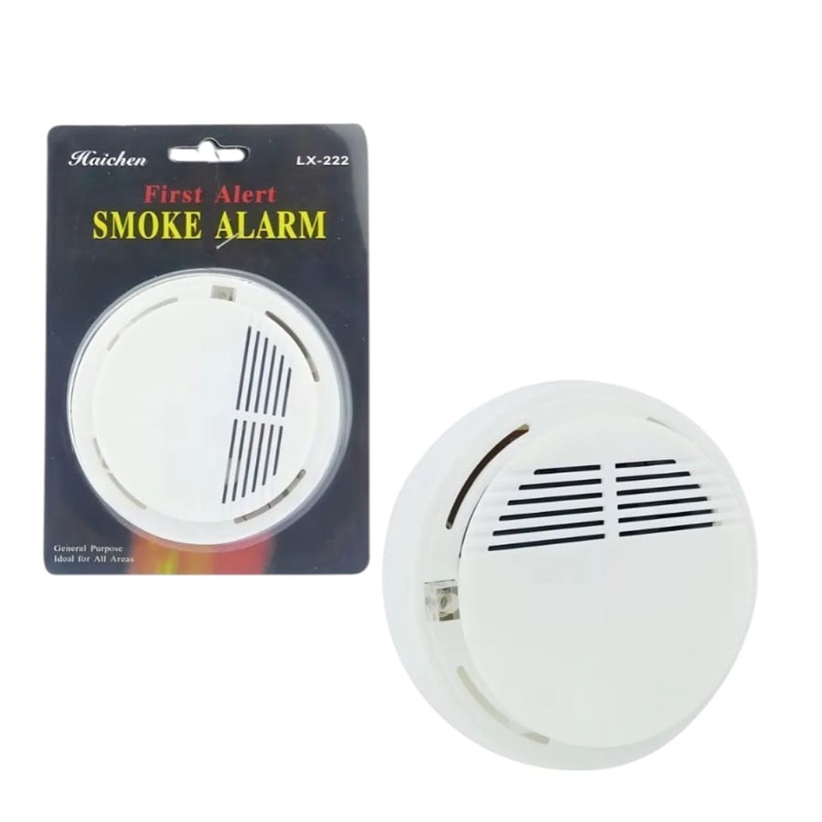 GENERICO - Detector de Humo Haichen LX-222 Sensor Fotoeléctrico Alarma Sonora