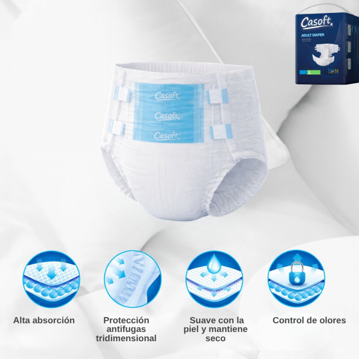 GENERICO - Pañales Para Adulto Uso Cotidiano Con Broche Ajuste 20un