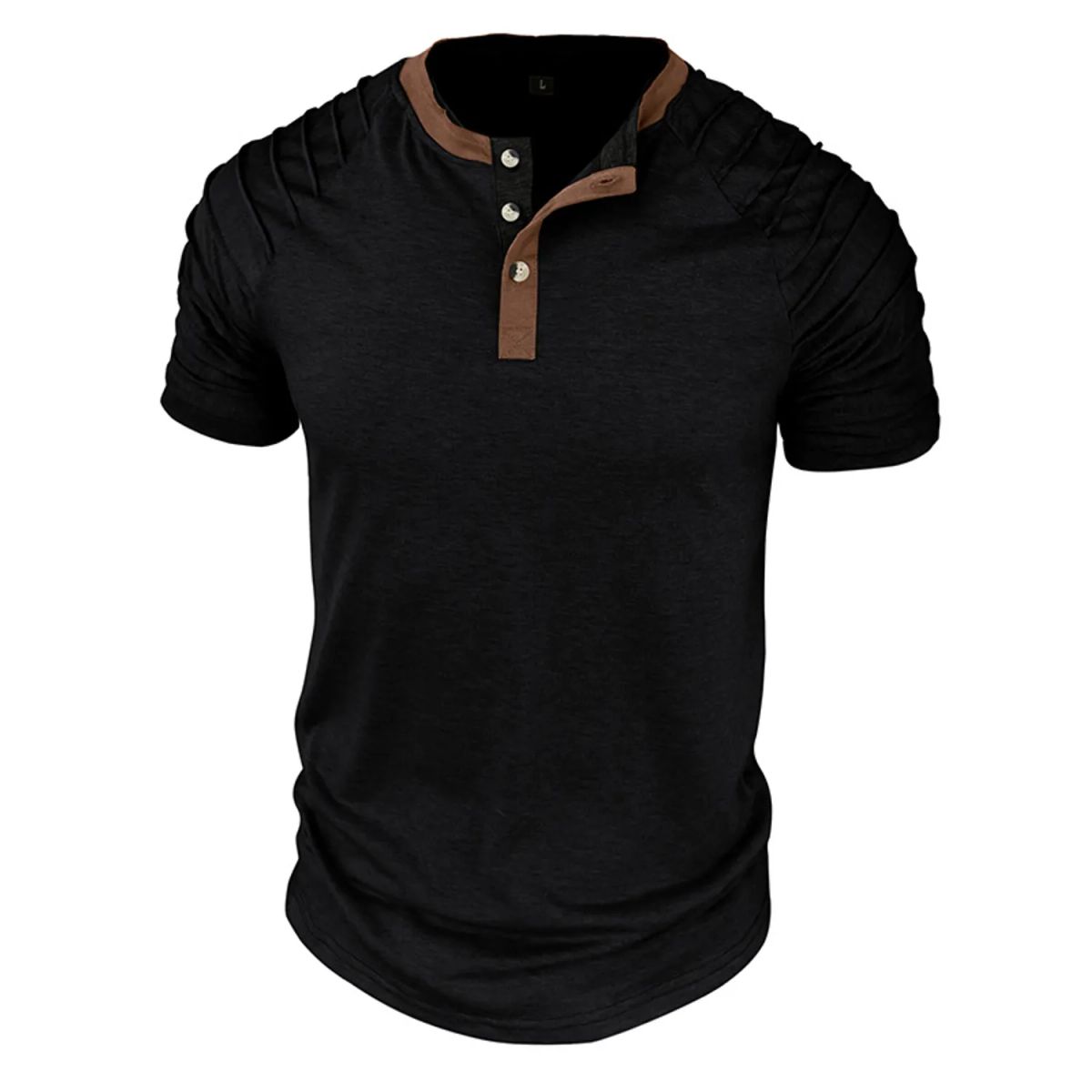 TIOZONEY - Polera Manga Corta Algodón Hombre