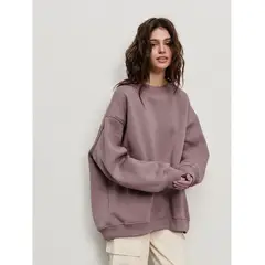 TIOZONEY - Sudadera suelta de cuello redondo para mujer