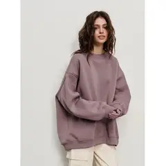 TIOZONEY - Sudadera suelta de cuello redondo para mujer