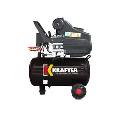 KRAFTER - Compresor de Aire 24L 2HP ACK-24 220V 8 Bar Portátil