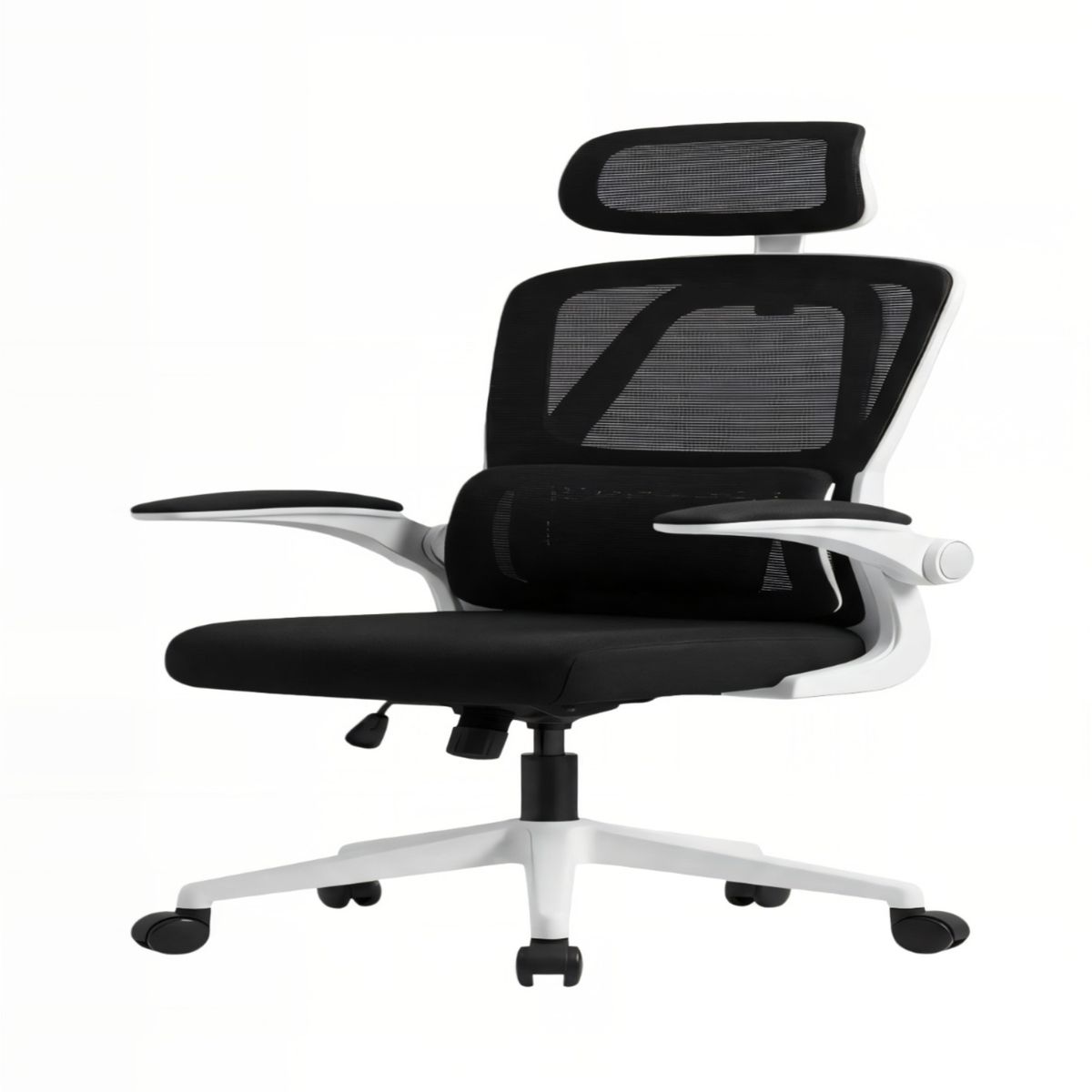 GENERICO - SILLA DE OFICINA CON RESPALDO ALTO ERGONÓMICO COLOR BLANCO
