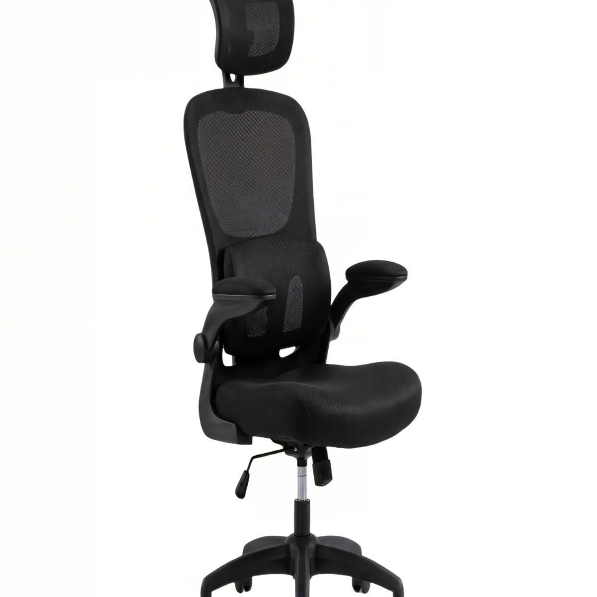 GENERICO - SILLA DE OFICINA CON RESPALDO ALTO ERGONÓMICO COLOR NEGRO