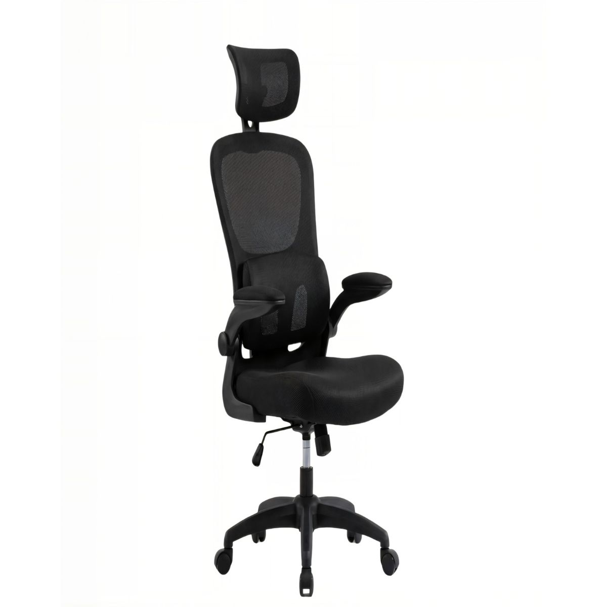 GENERICO - SILLA DE OFICINA CON RESPALDO ALTO ERGONÓMICO COLOR NEGRO