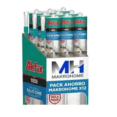 AKFIX - Pack 12 Silicona Universal Antibacteriana 100e 280ml
