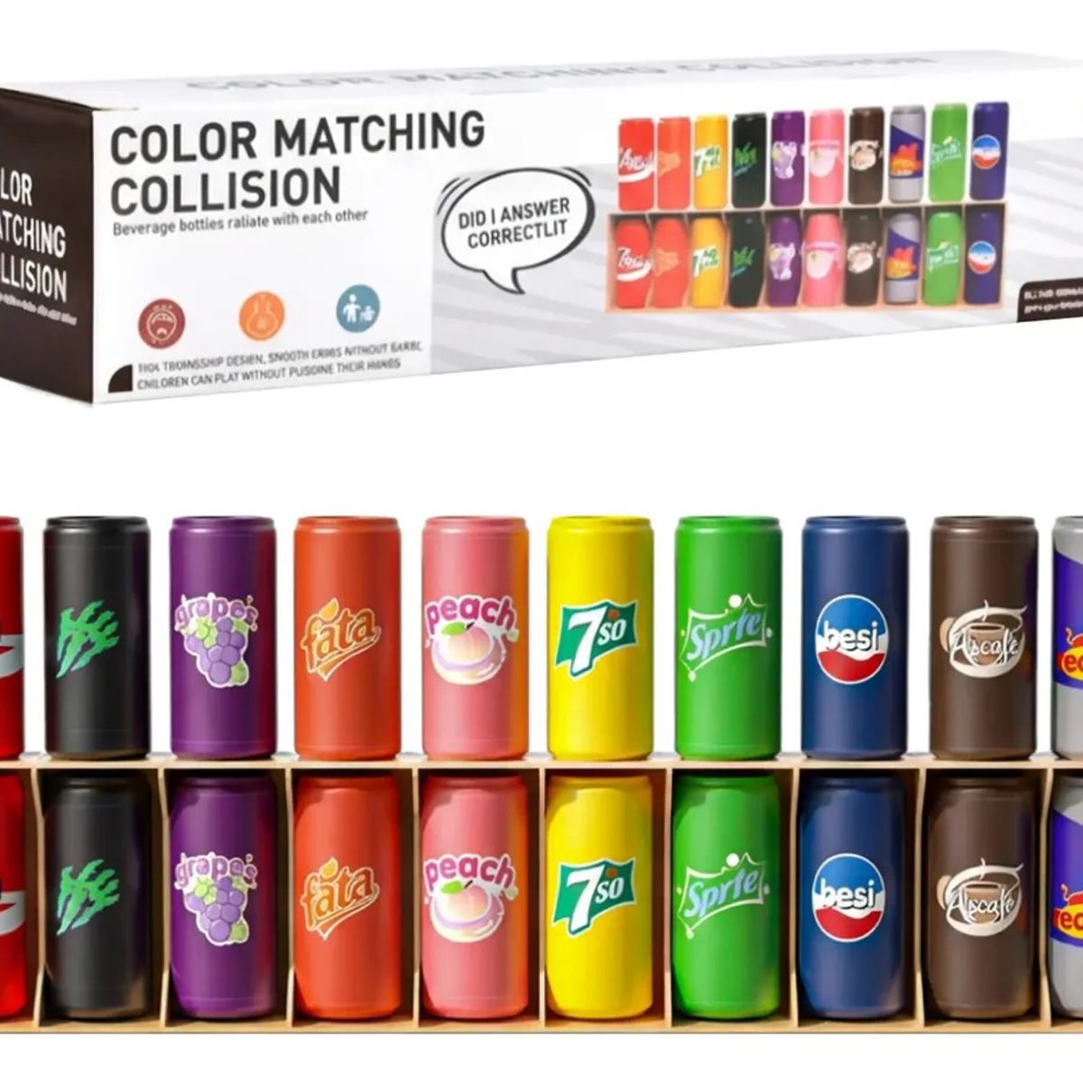 GENERICO - Juego De Memoria Adivina El Orden Con Botellitas De Colore