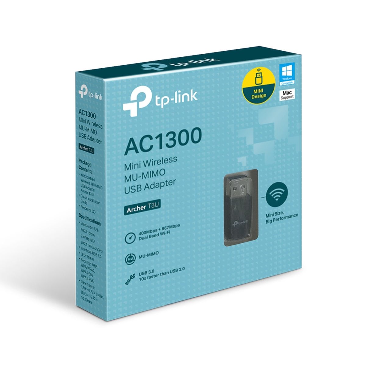 GENERICO - Adaptador USB WiFi AC1300 Mini MU-MIMO