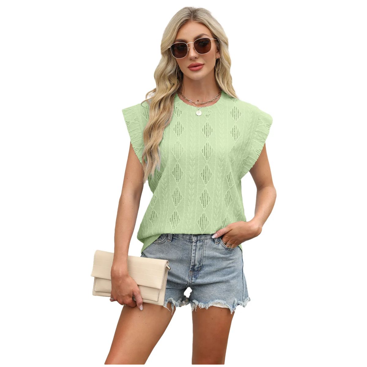 TIOZONEY - Camiseta holgada de cuello redondo y manga corta