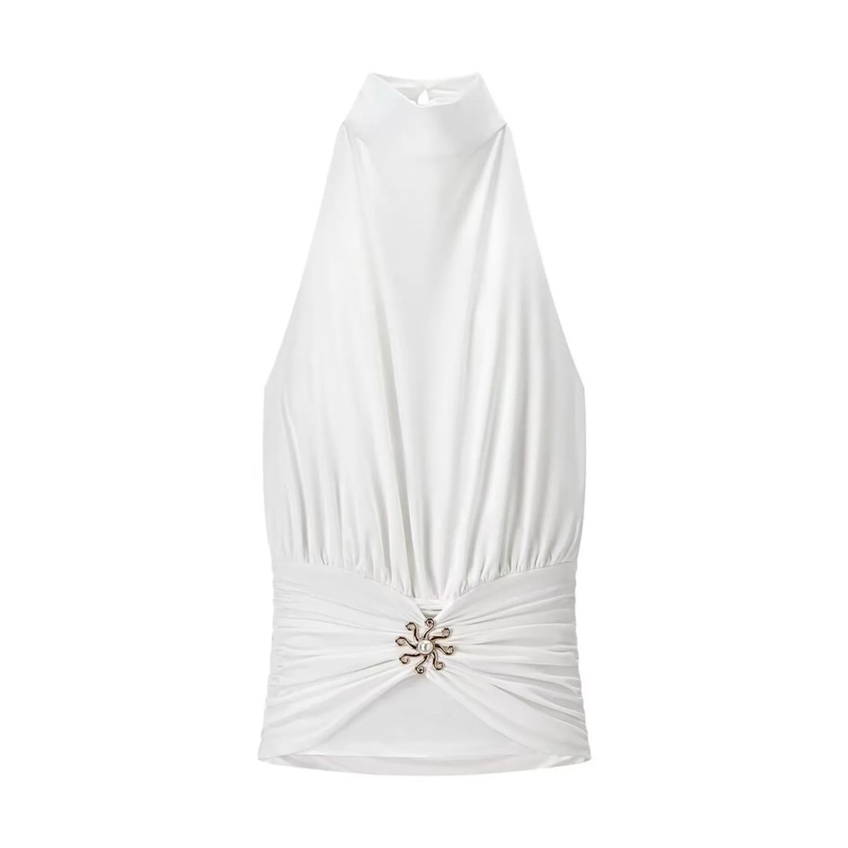TIOZONEY - Polera Sin Mangas Mujer - Blanco