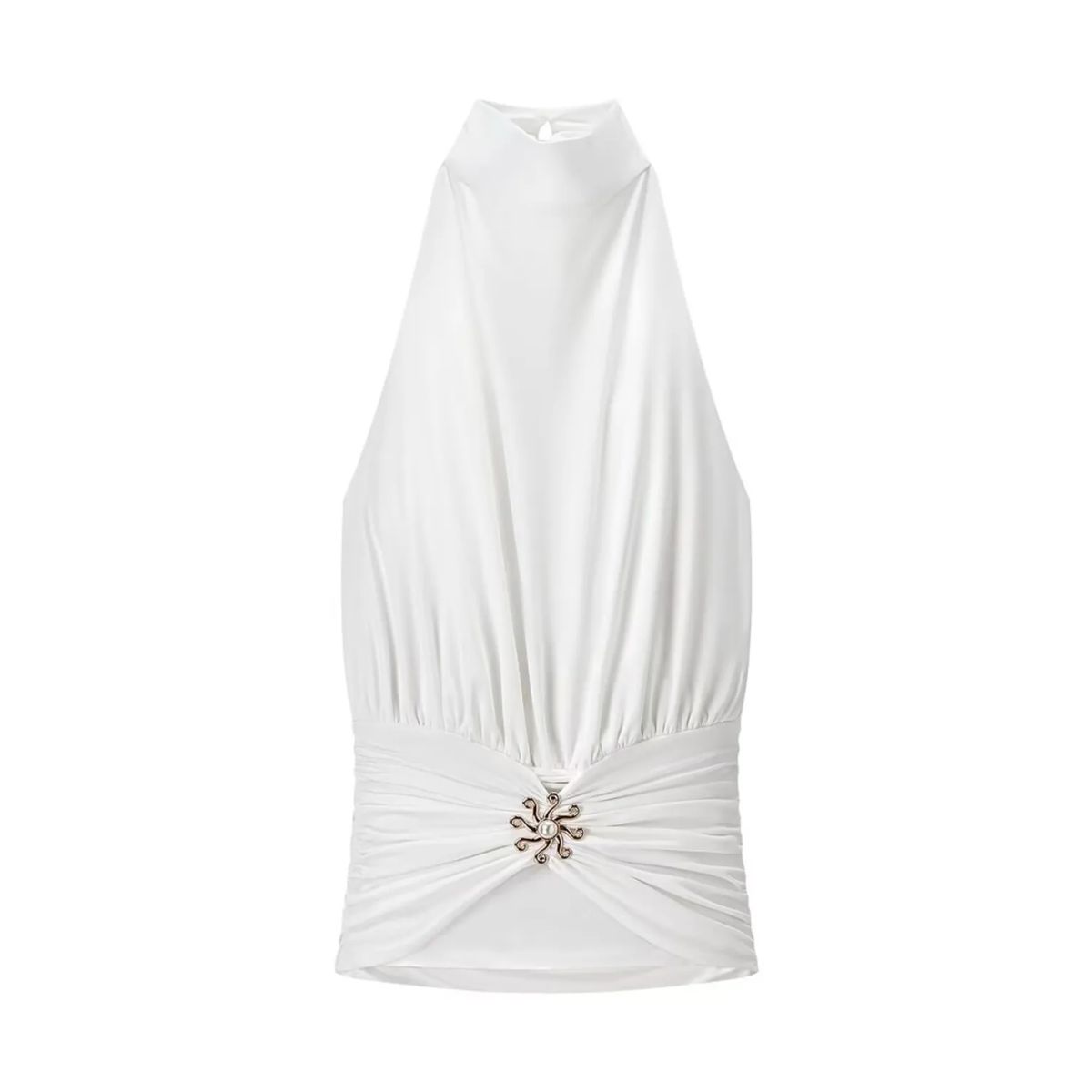TIOZONEY - Polera Sin Mangas Mujer - Blanco