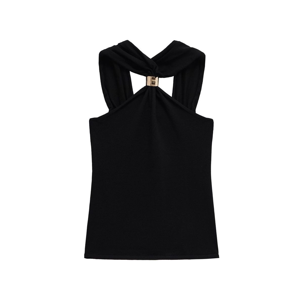 TIOZONEY - Polera Sin Mangas Mujer - Negro