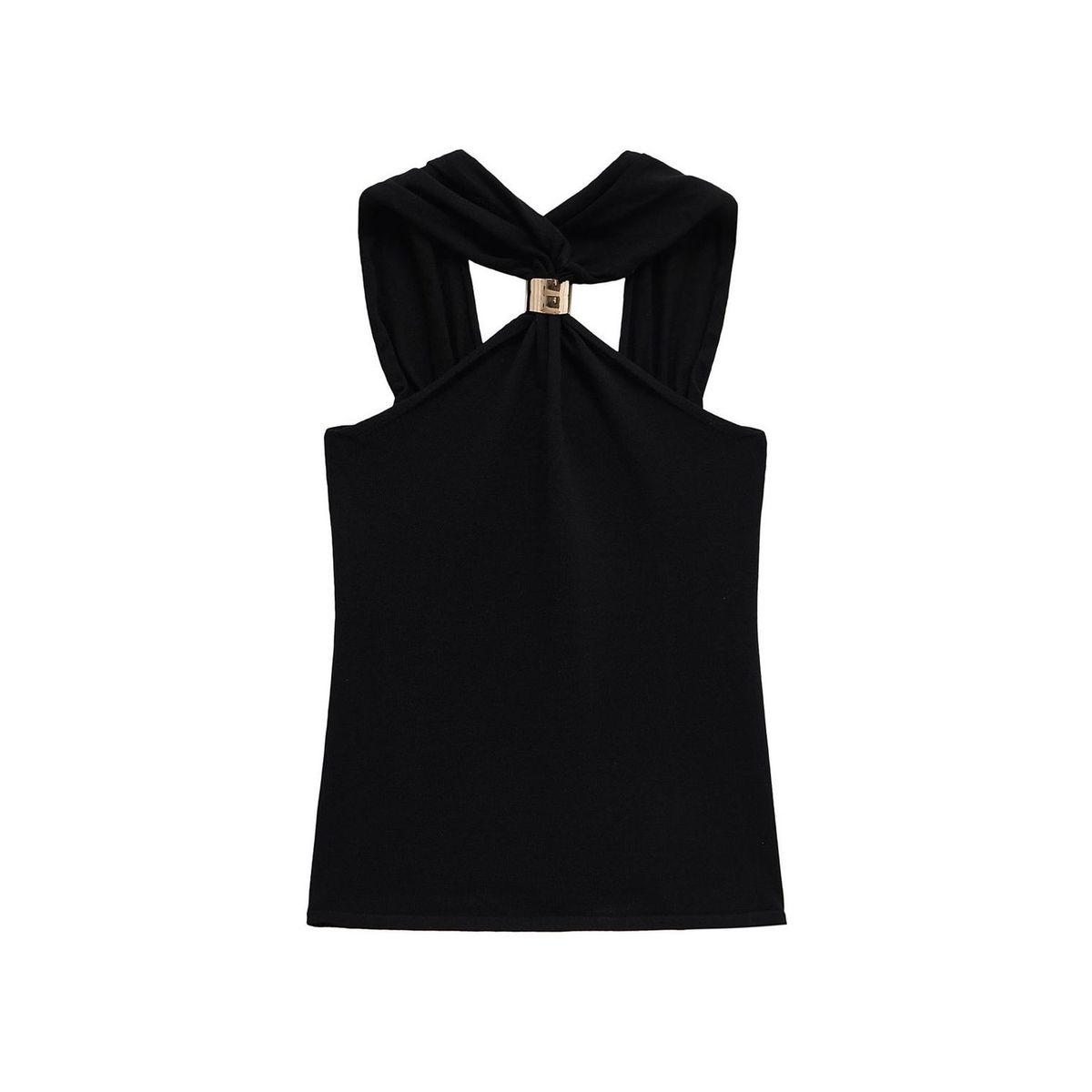 TIOZONEY - Polera Sin Mangas Mujer - Negro