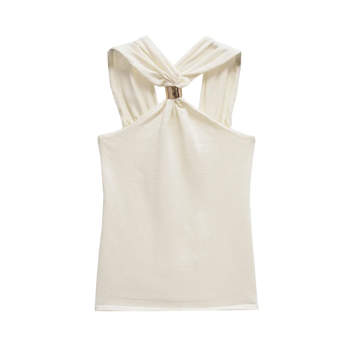 TIOZONEY - Polera Sin Mangas Mujer - Blanco