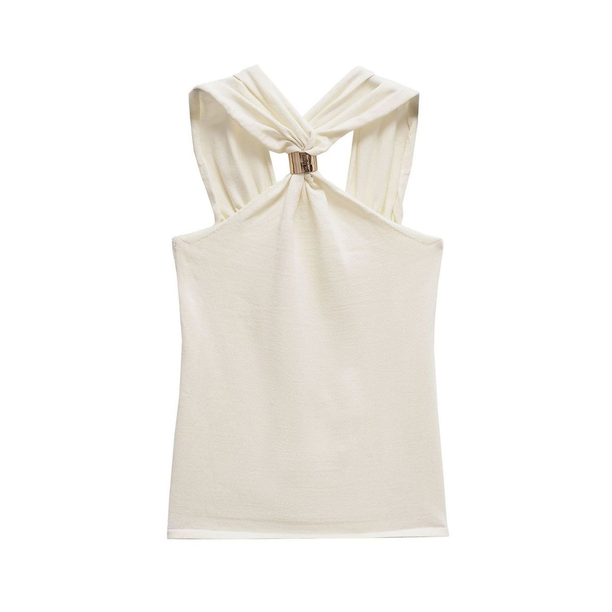 TIOZONEY - Polera Sin Mangas Mujer - Blanco