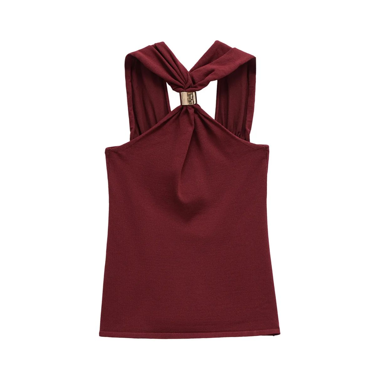 TIOZONEY - Polera Sin Mangas Mujer - Rojo