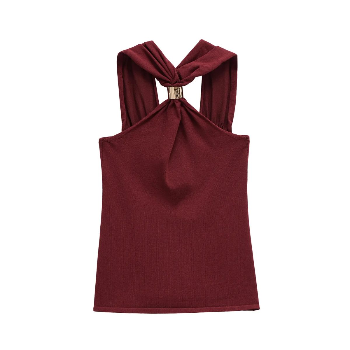 TIOZONEY - Polera Sin Mangas Mujer - Rojo