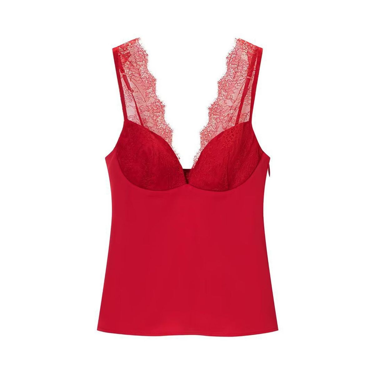 TIOZONEY - Polera Sin Mangas Mujer - Rojo