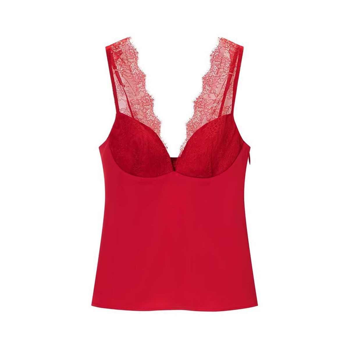 TIOZONEY - Polera Sin Mangas Mujer - Rojo