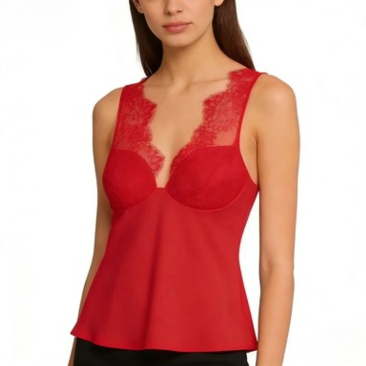 TIOZONEY - Polera Sin Mangas Mujer - Rojo