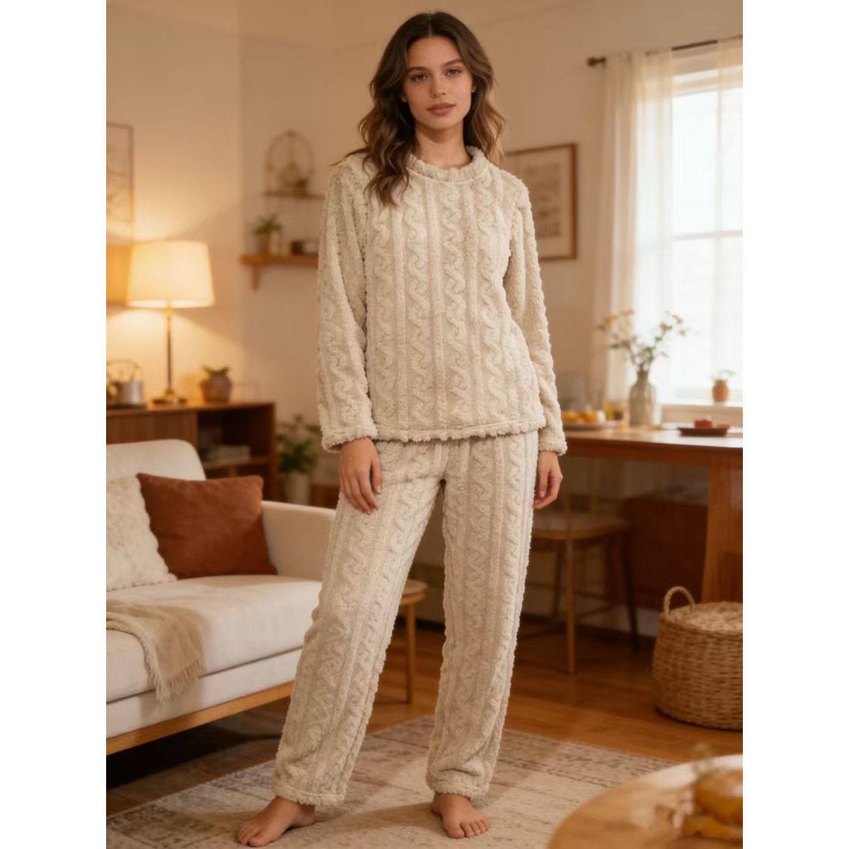 OEM - Pijama Trenzada felpa calentita otoño invierno STANDAR