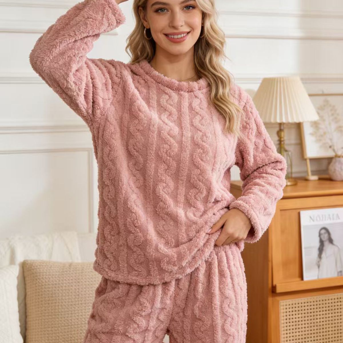 OEM - Pijama Trenzada felpa calentita otoño invierno STANDAR