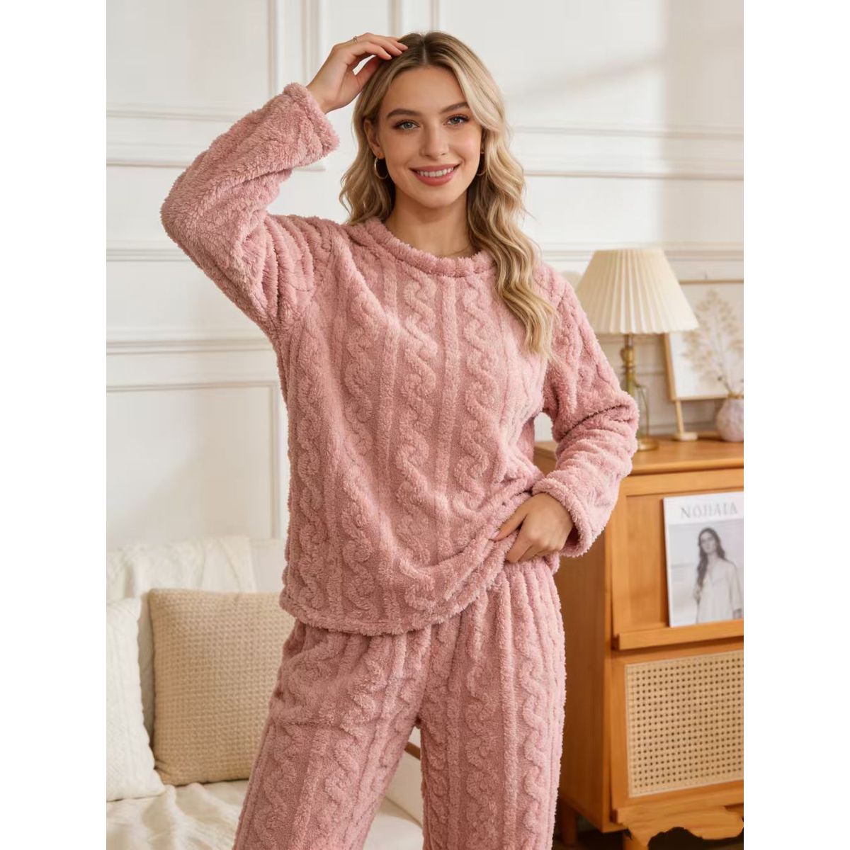 OEM - Pijama Trenzada felpa calentita otoño invierno STANDAR