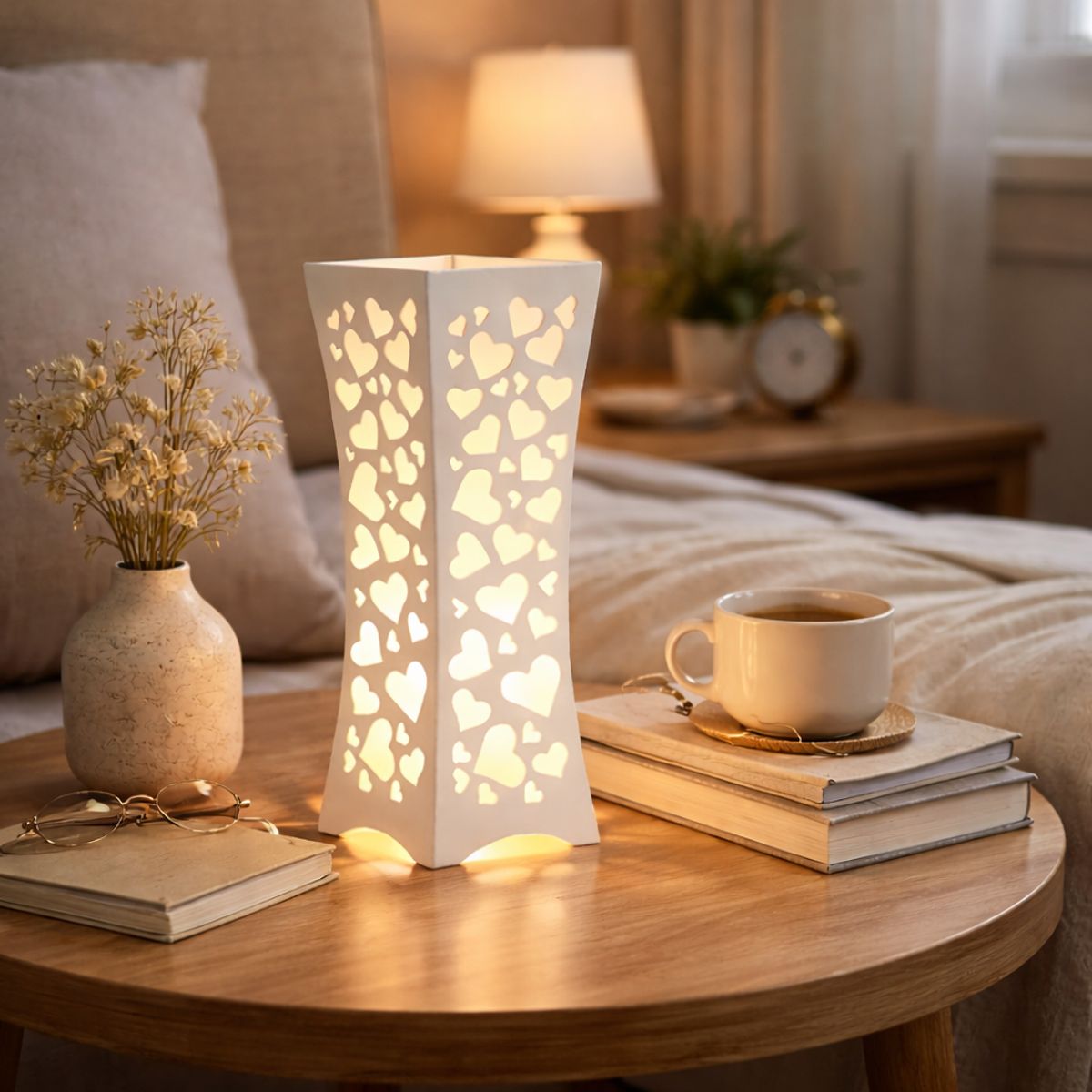 GENERICO - Lámpara de Mesa Cœur d’Or  El Arte de Iluminar con Emoción