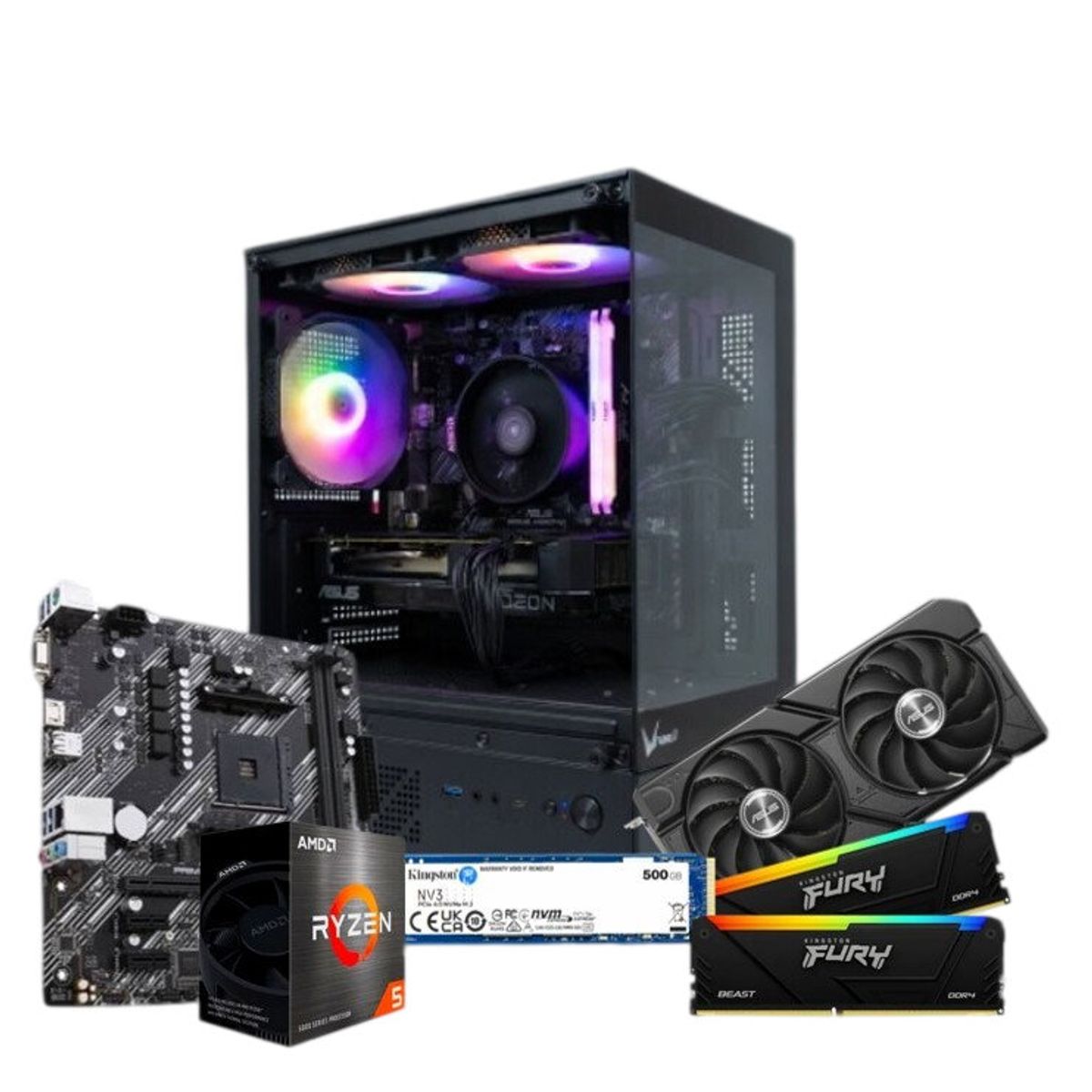 GENERICO - PC GAMER SILVER Powered By Asus - AMD Ryzen 5 5600GT