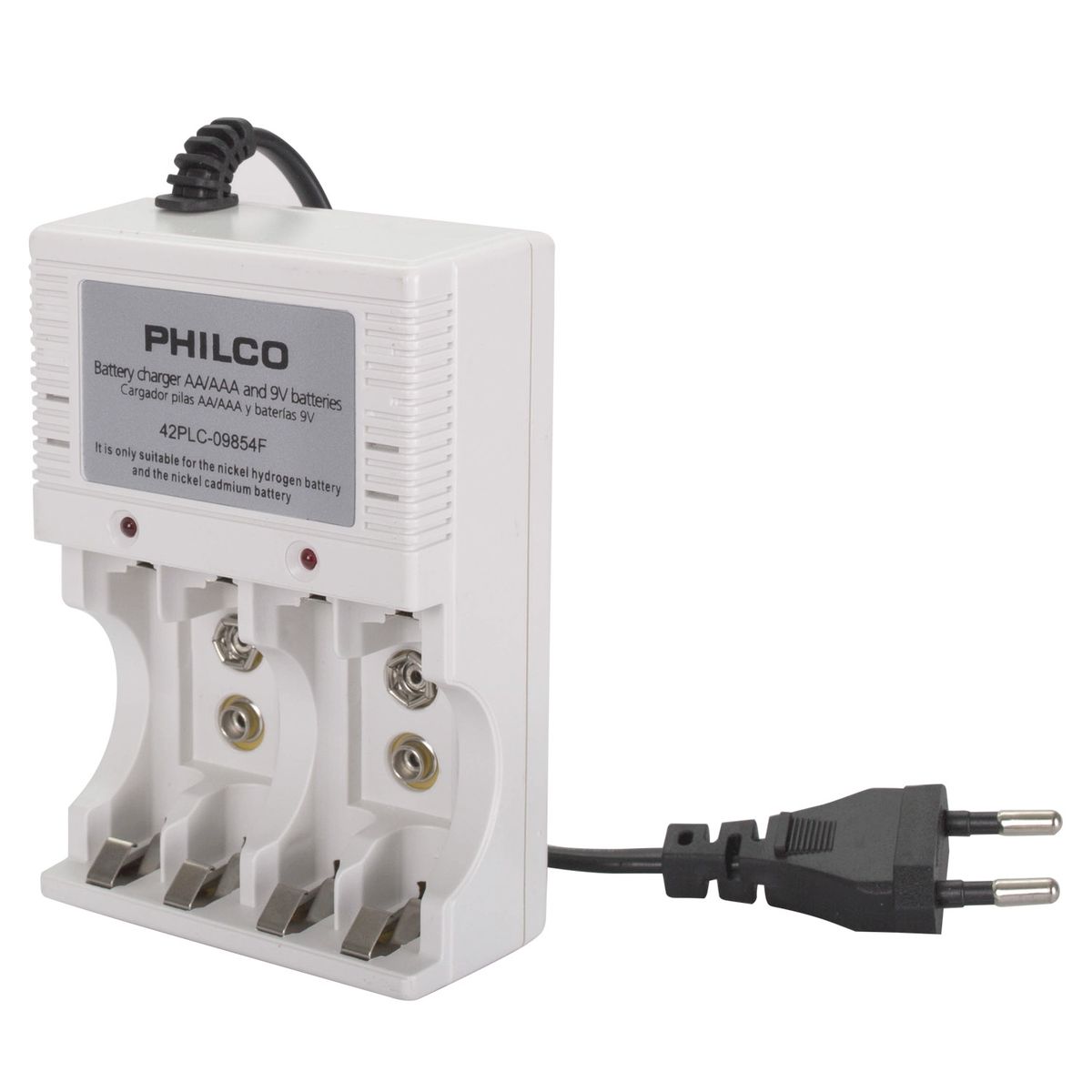 PHILCO - CARGADOR C/4 PILAS AA 2700 MAH PRE-CARGADAS