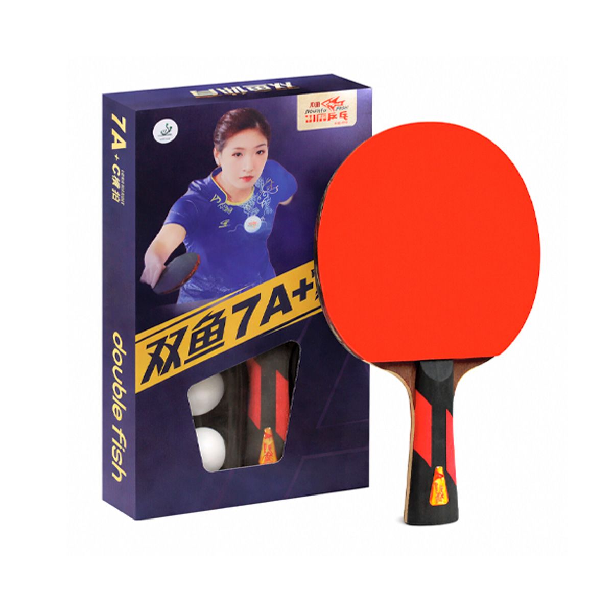 SDFIT - Paleta de Ping Pong Doublé Fish de Competencia 7A+