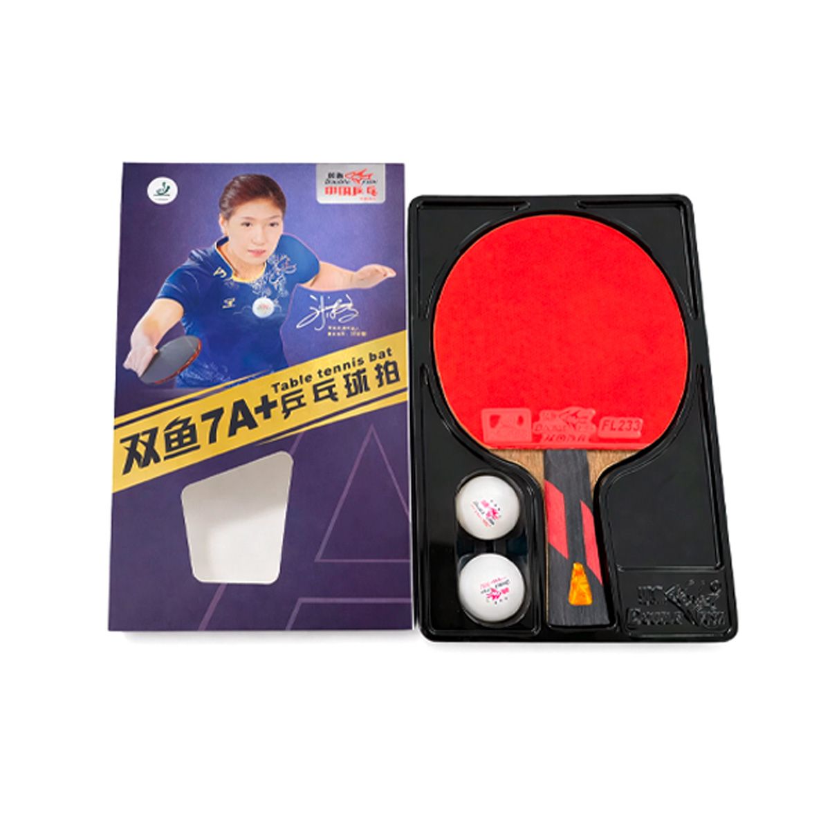 SDFIT - Paleta de Ping Pong Doublé Fish de Competencia 7A+