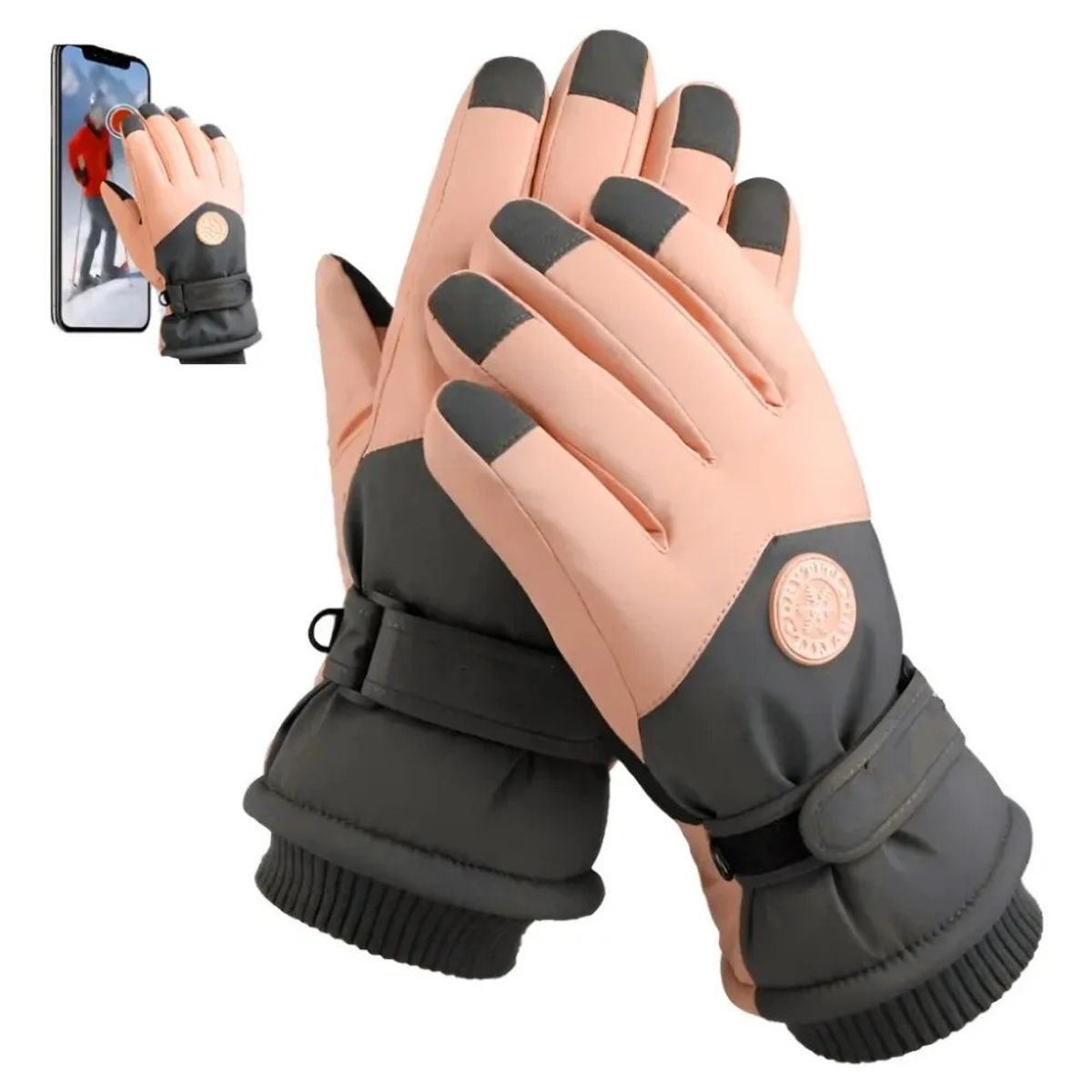 GENERICO - Guantes Térmicos Invierno Para Ski Nieve O Moto Adulto