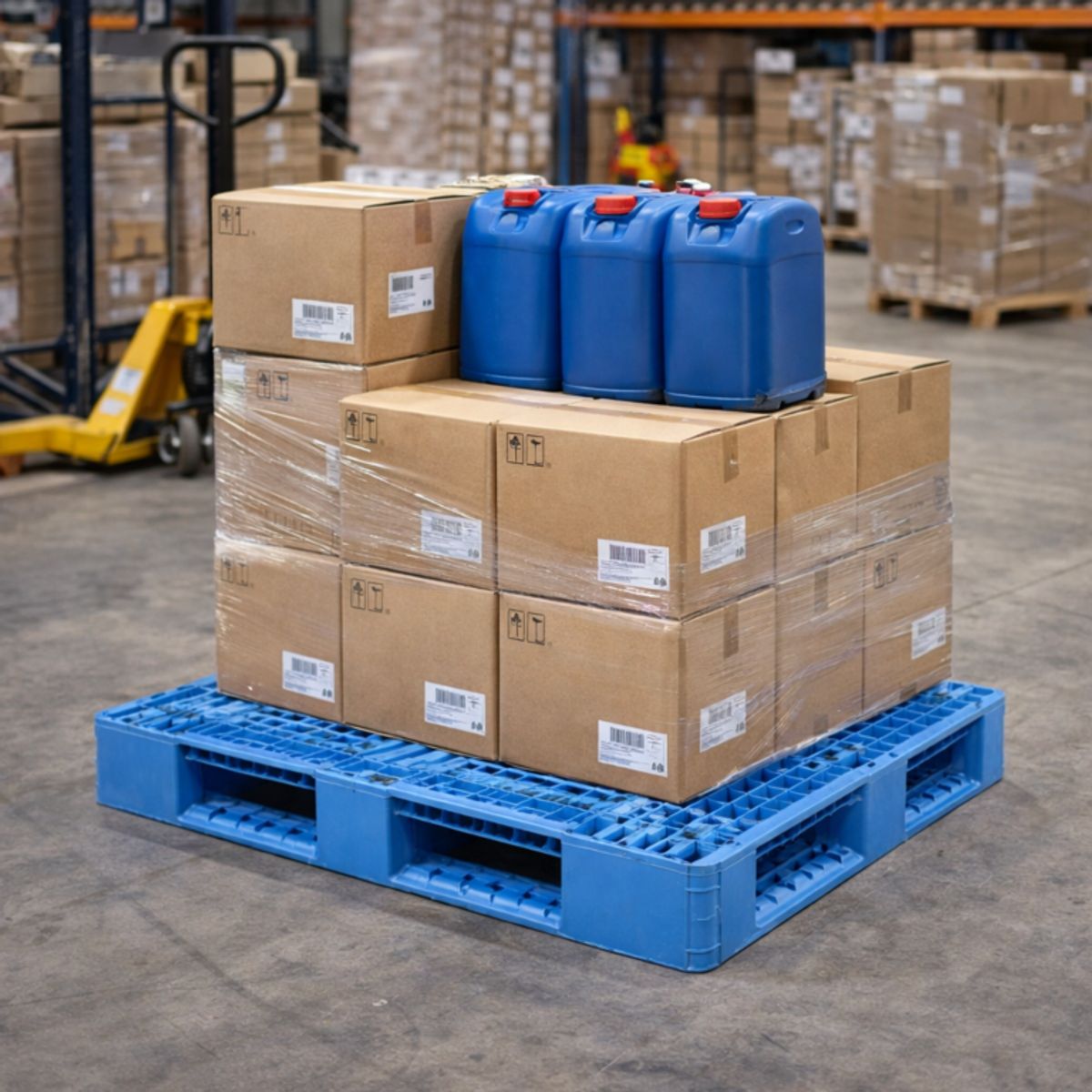 GENERICO - Pallet Plástico perimetral  Reforzado para Cargas Críticas